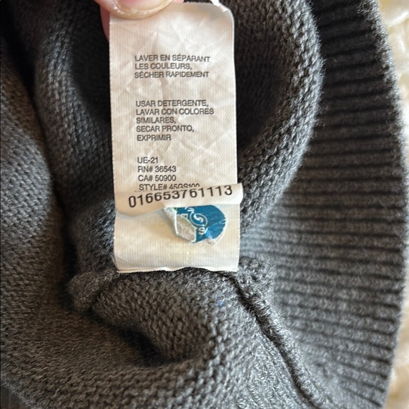 Izod Gray V-Neck Sweater Size L - Picture 9 of 9